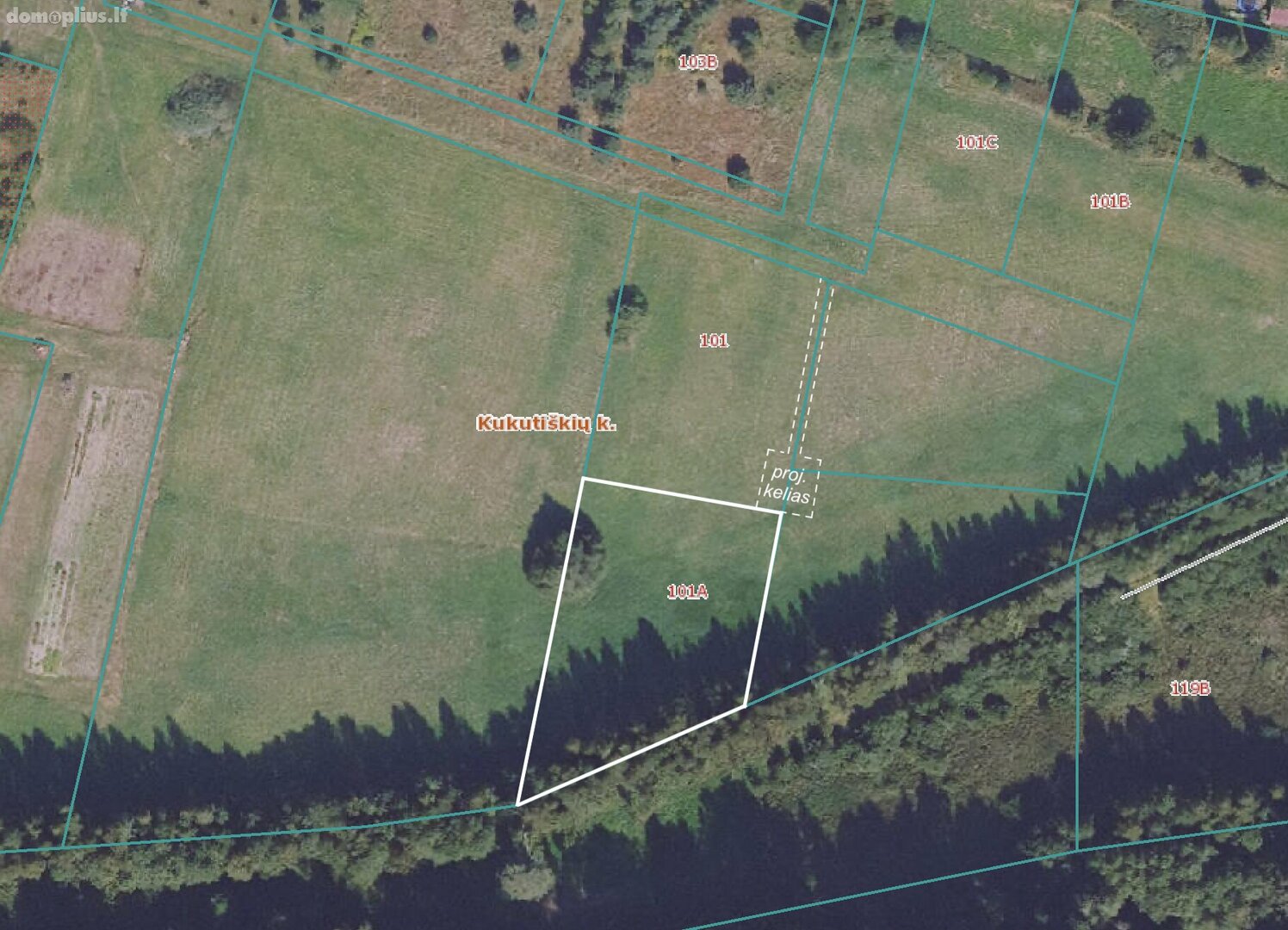 Parduodamas sklypas Vilniaus rajono sav., Kukutiškėse, Vilniaus g.