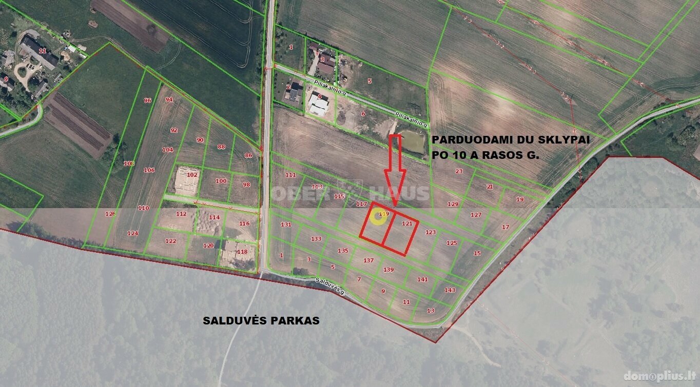 Land for sale Šiaulių rajono sav., Ginkūnuose, Rasos g.