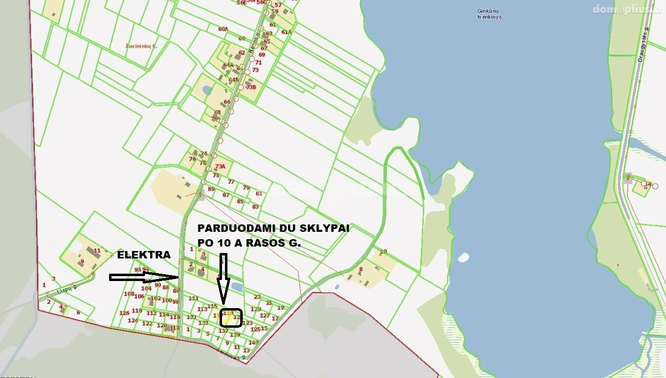 Land for sale Šiaulių rajono sav., Ginkūnuose, Rasos g.