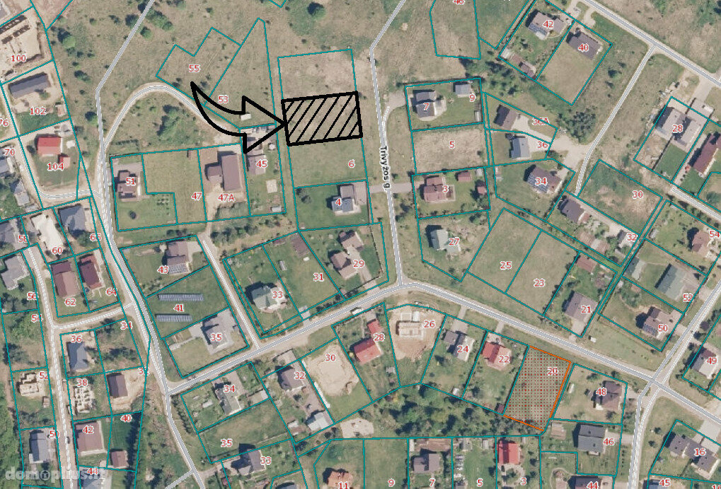 Parduodamas sklypas Vilniuje, Trakų Vokė, Trivyžos g.