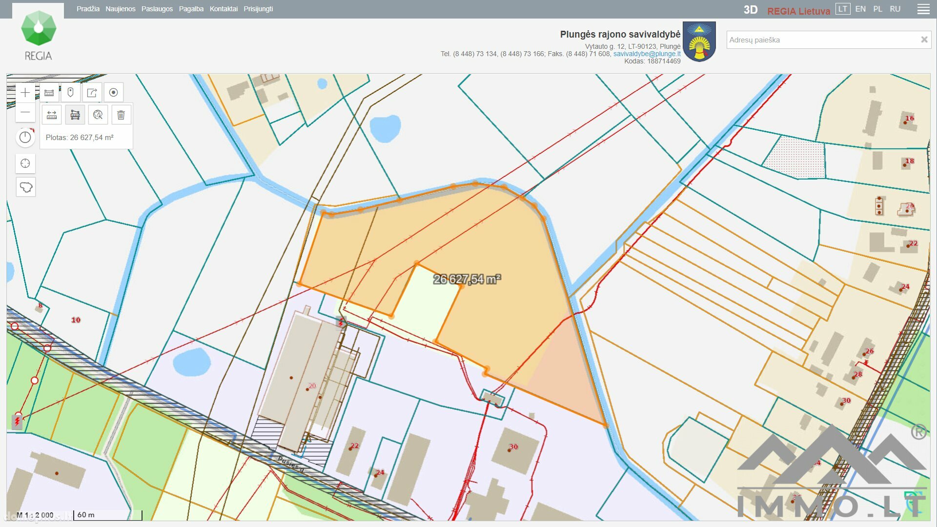 Land for sale Plungės rajono sav., Varkaliuose, Pušies g.