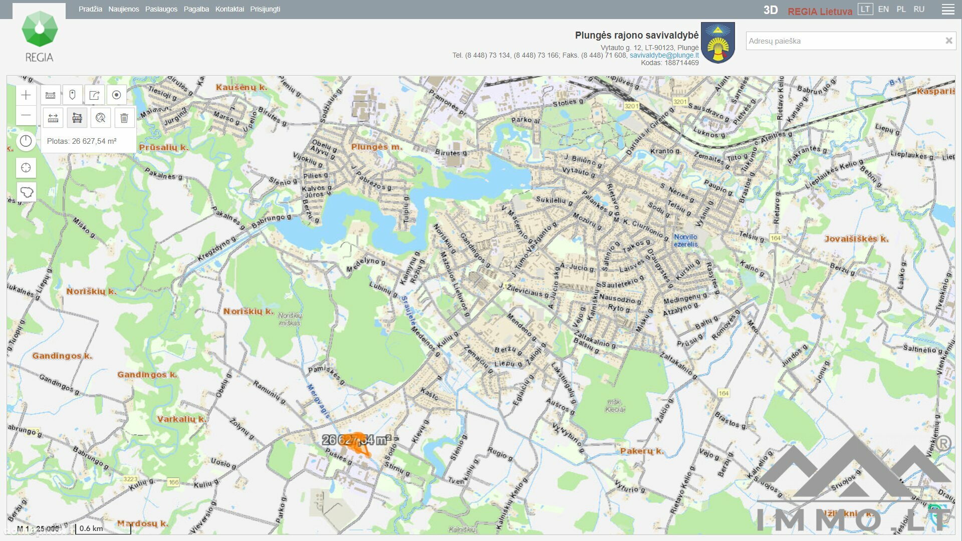 Land for sale Plungės rajono sav., Varkaliuose, Pušies g.