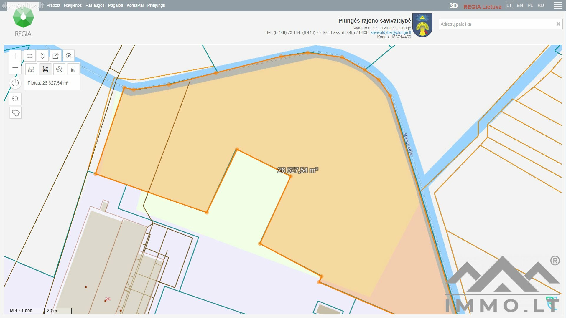 Land for sale Plungės rajono sav., Varkaliuose, Pušies g.