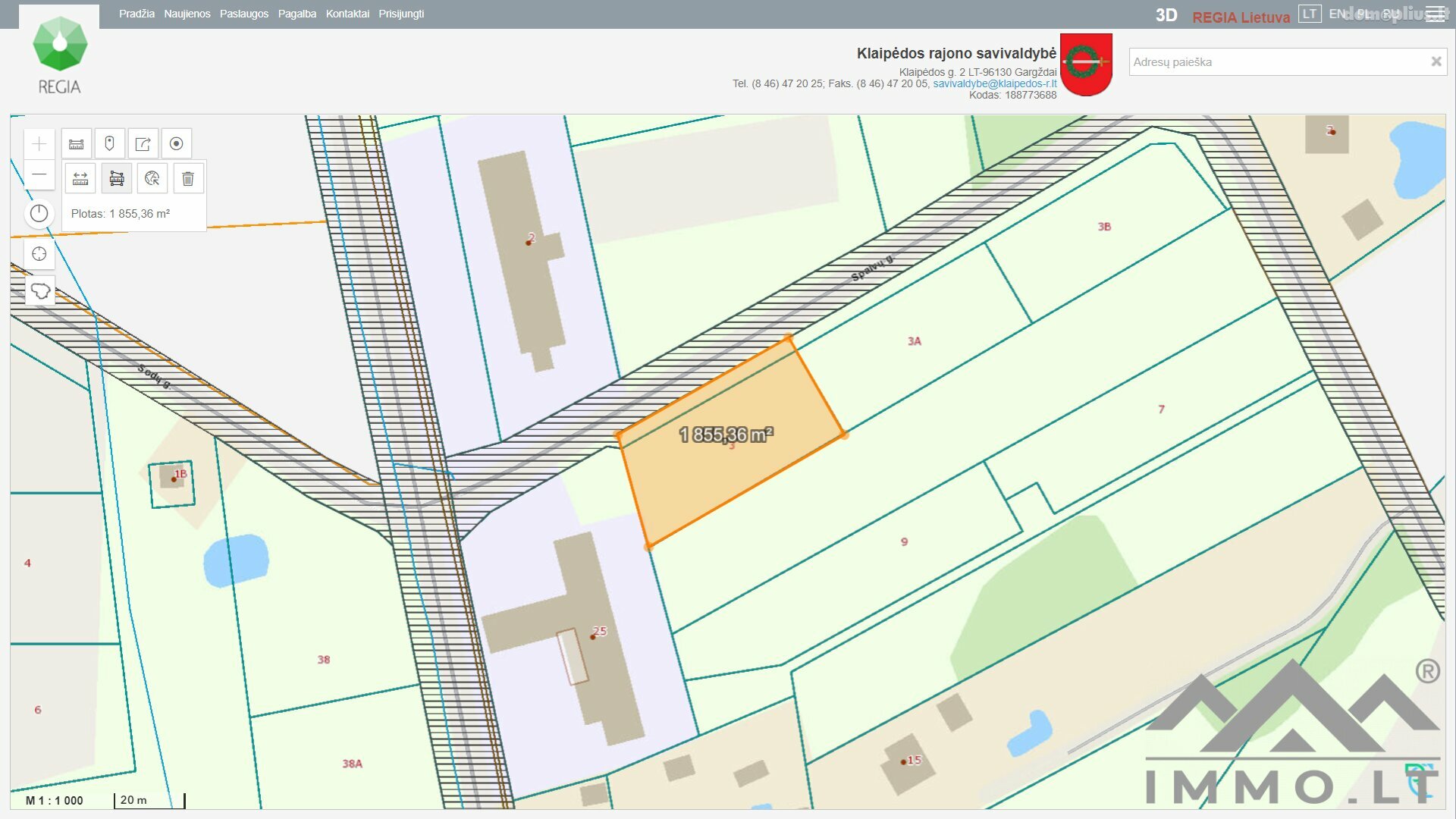 Land for sale Klaipėdos rajono sav., Kalotėje, Spalvų g.