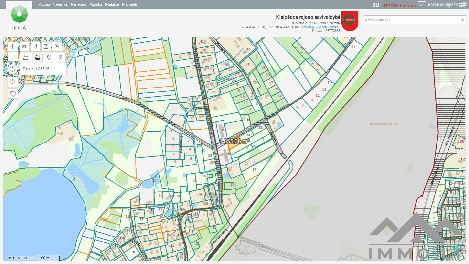 Land for sale Klaipėdos rajono sav., Kalotėje, Spalvų g.