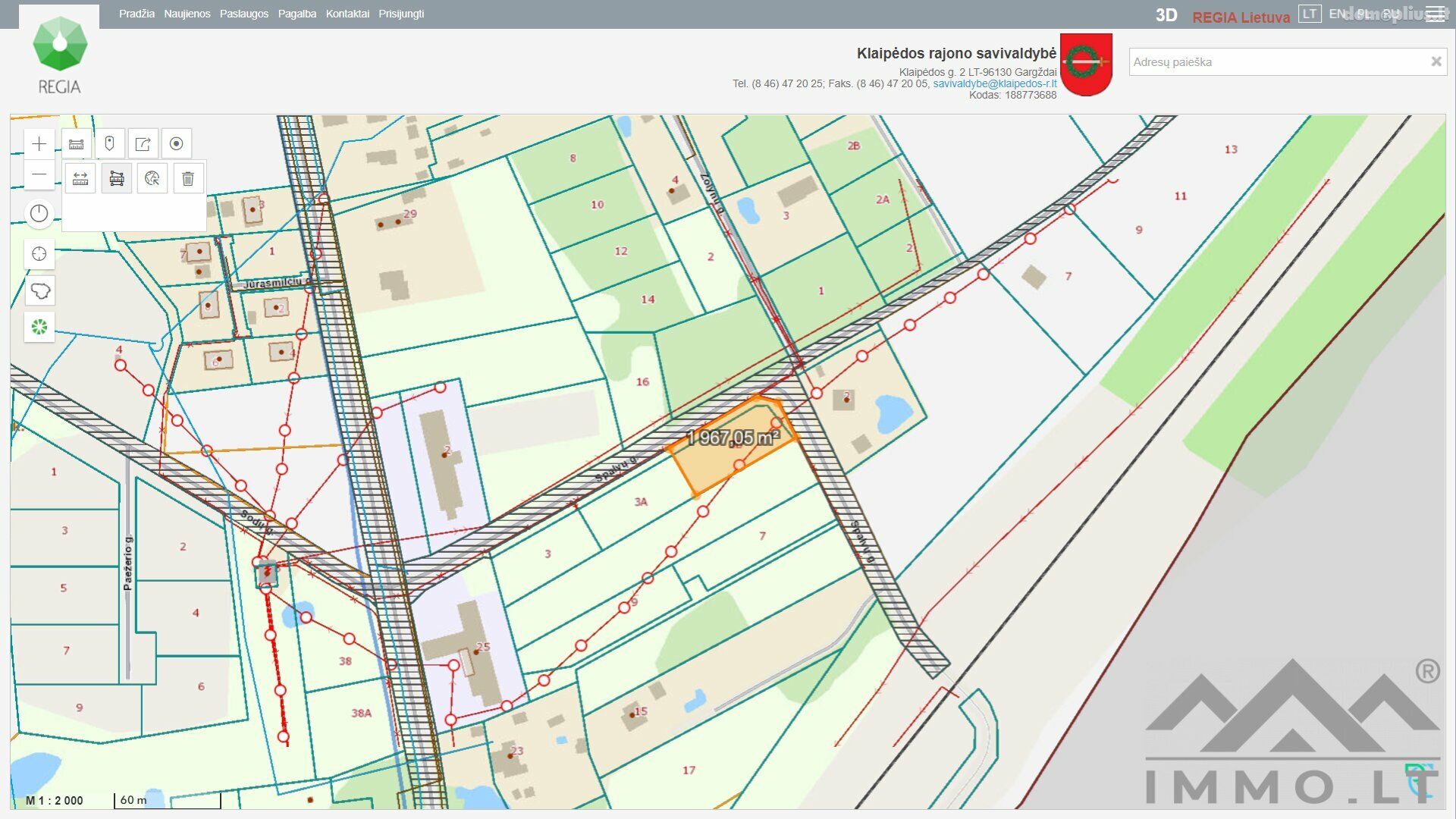 Land for sale Klaipėdos rajono sav., Kalotėje, Spalvų g.