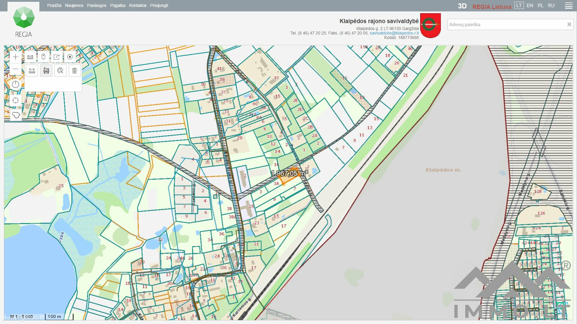 Land for sale Klaipėdos rajono sav., Kalotėje, Spalvų g.