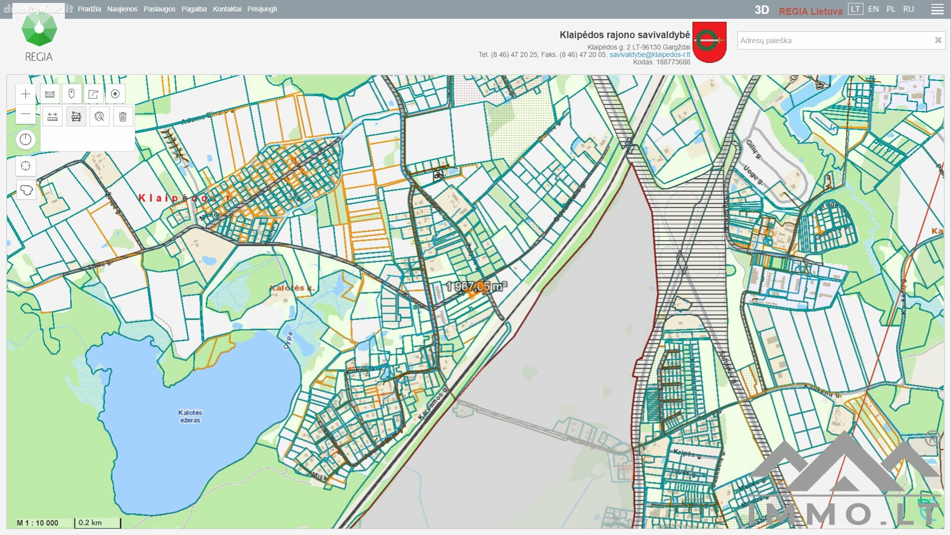 Land for sale Klaipėdos rajono sav., Kalotėje, Spalvų g.