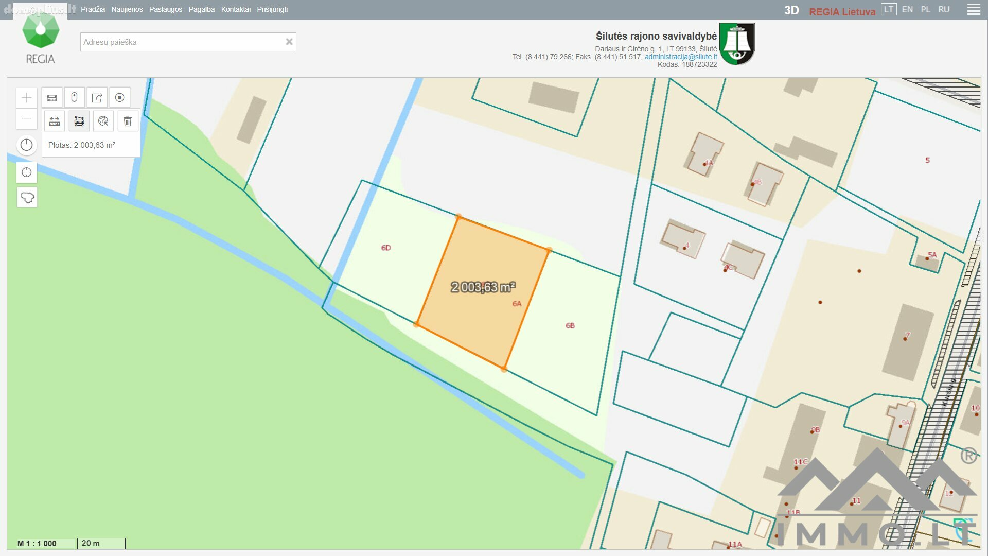 Land for sale Šilutės rajono sav., Kintuose, Uosto g.