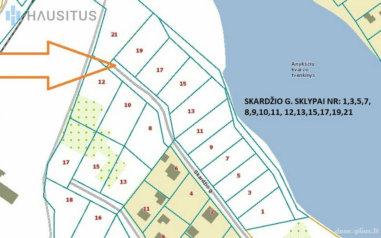 Parduodamas sklypas Anykščių rajono sav., Anykščiuose, Sodų g.