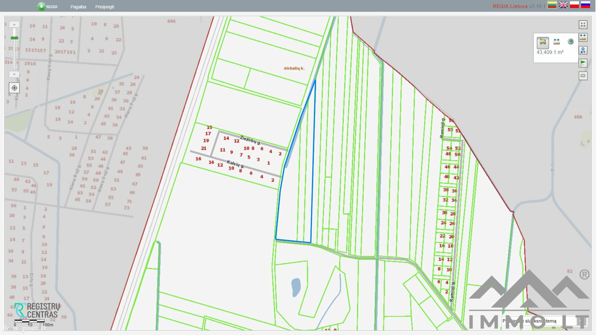 Land for sale Klaipėdos rajono sav., Girkaliuose, Gibišėlių g.