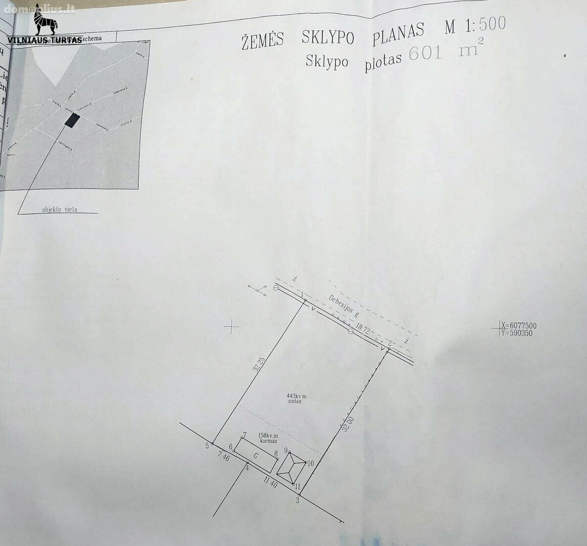 Участок Vilniaus rajono sav., Sakiškėse, Debesijos g.