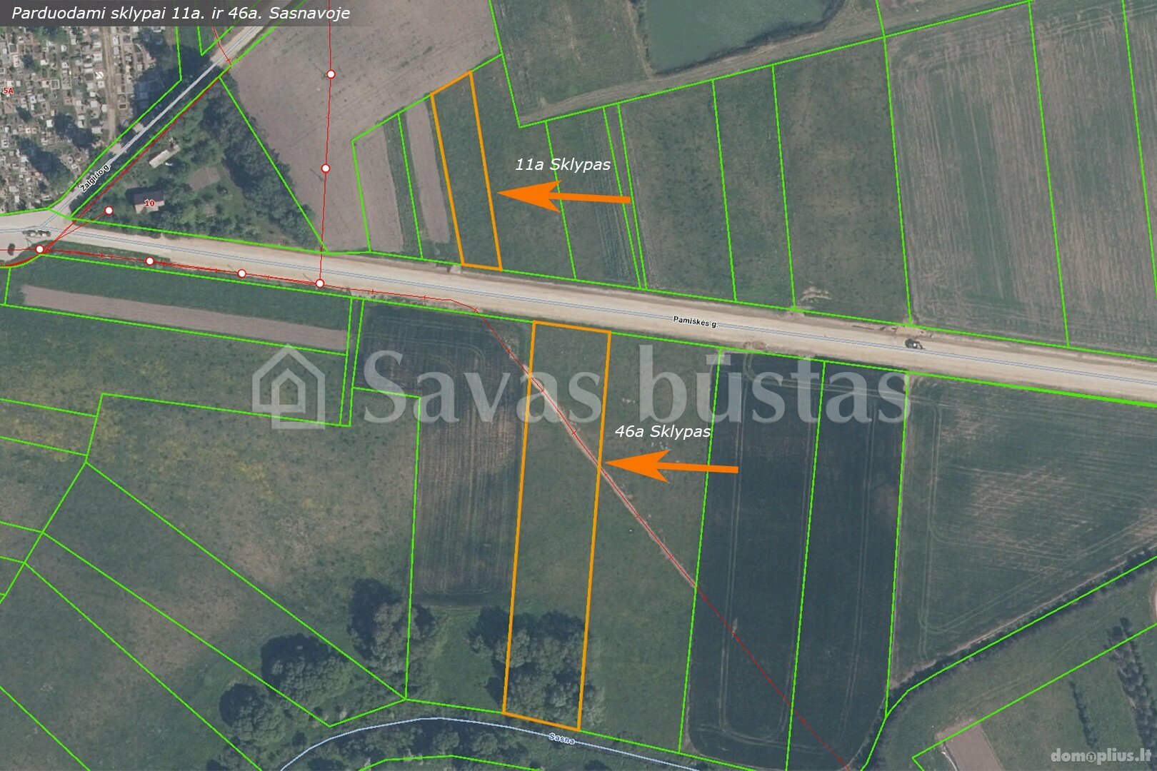Land for sale Marijampolės sav., Sasnavoje, Pamiškės g.