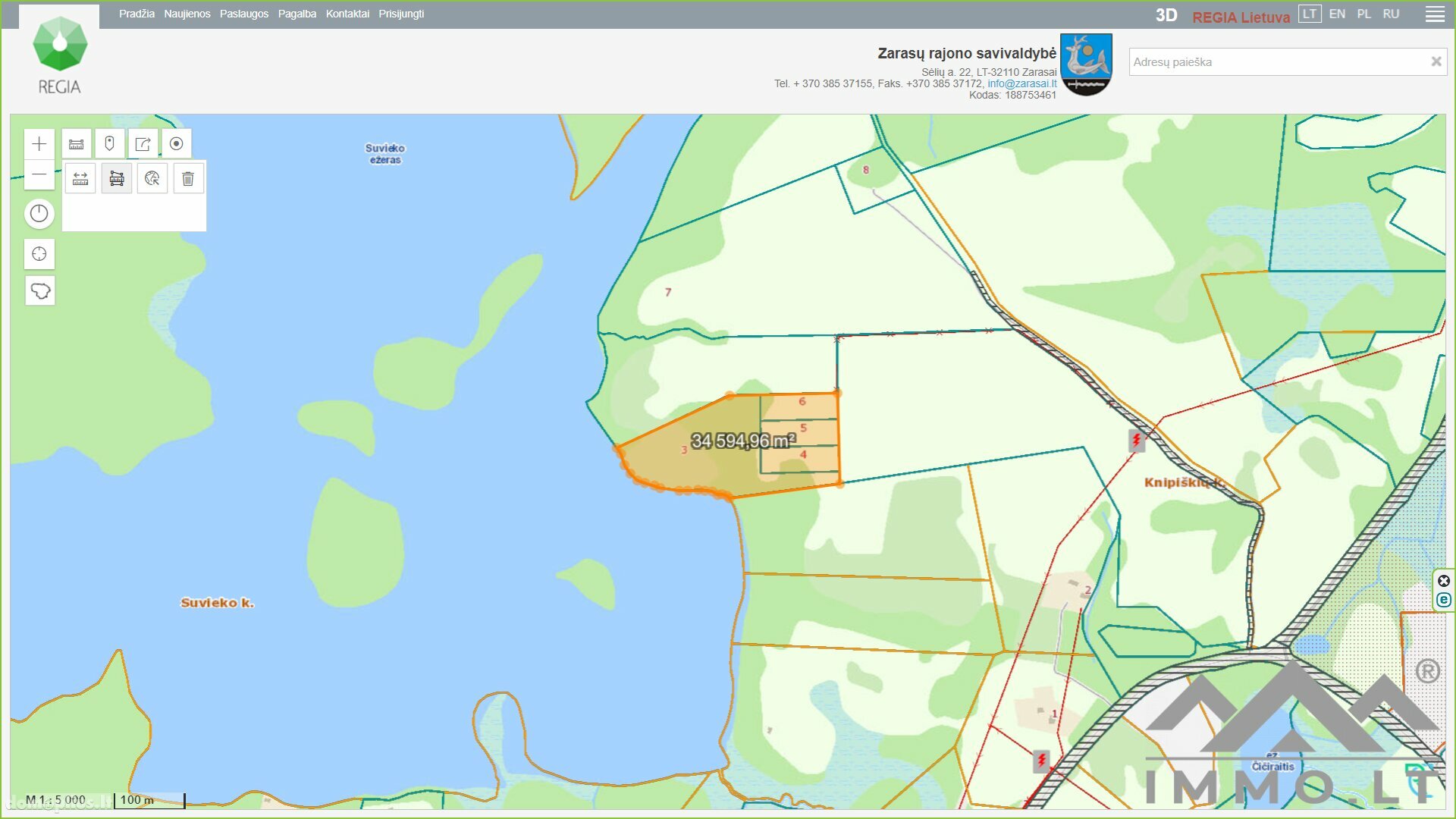 Land for sale Zarasų rajono sav., Knipiškėse