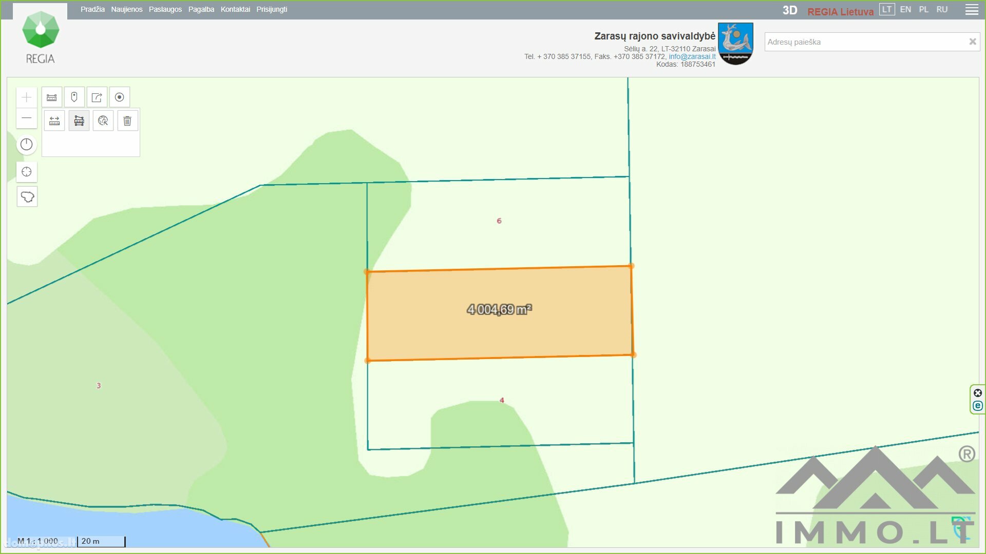 Land for sale Zarasų rajono sav., Knipiškėse
