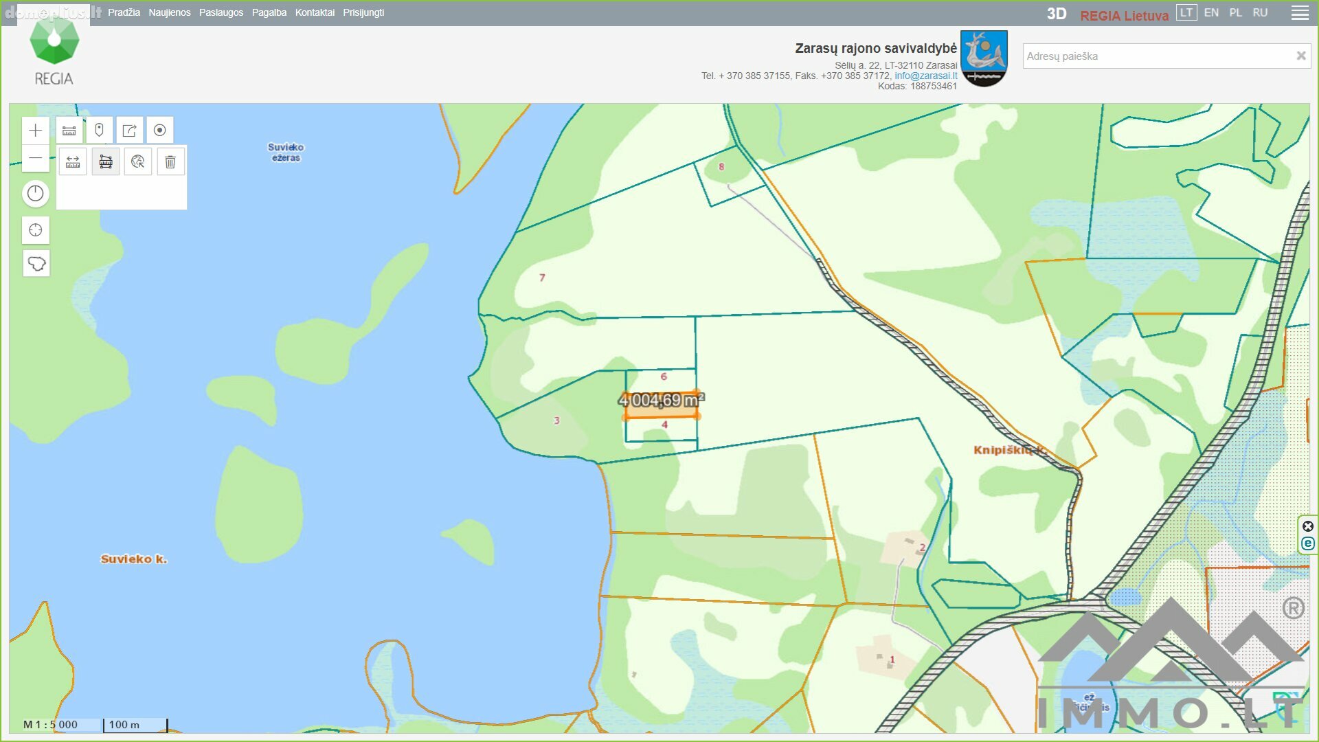 Land for sale Zarasų rajono sav., Knipiškėse