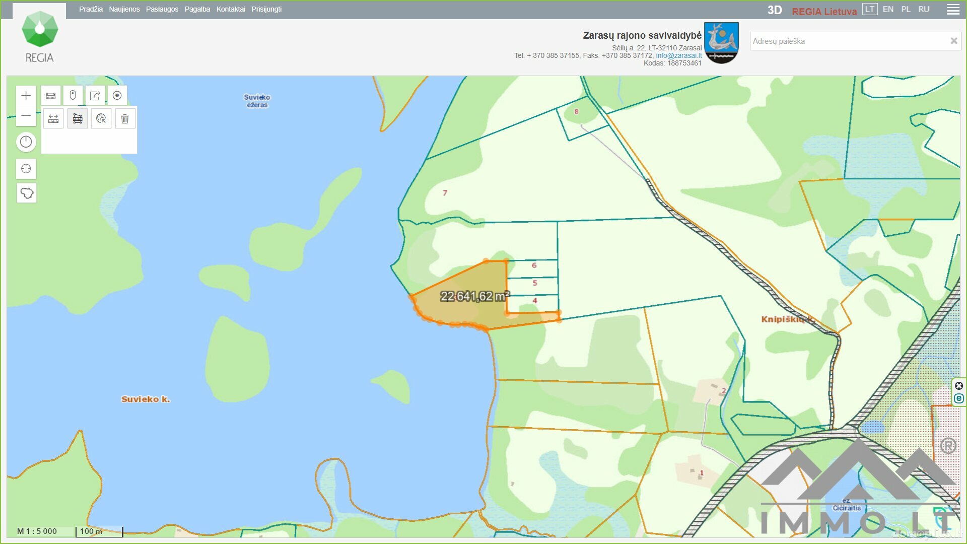 Land for sale Zarasų rajono sav., Knipiškėse