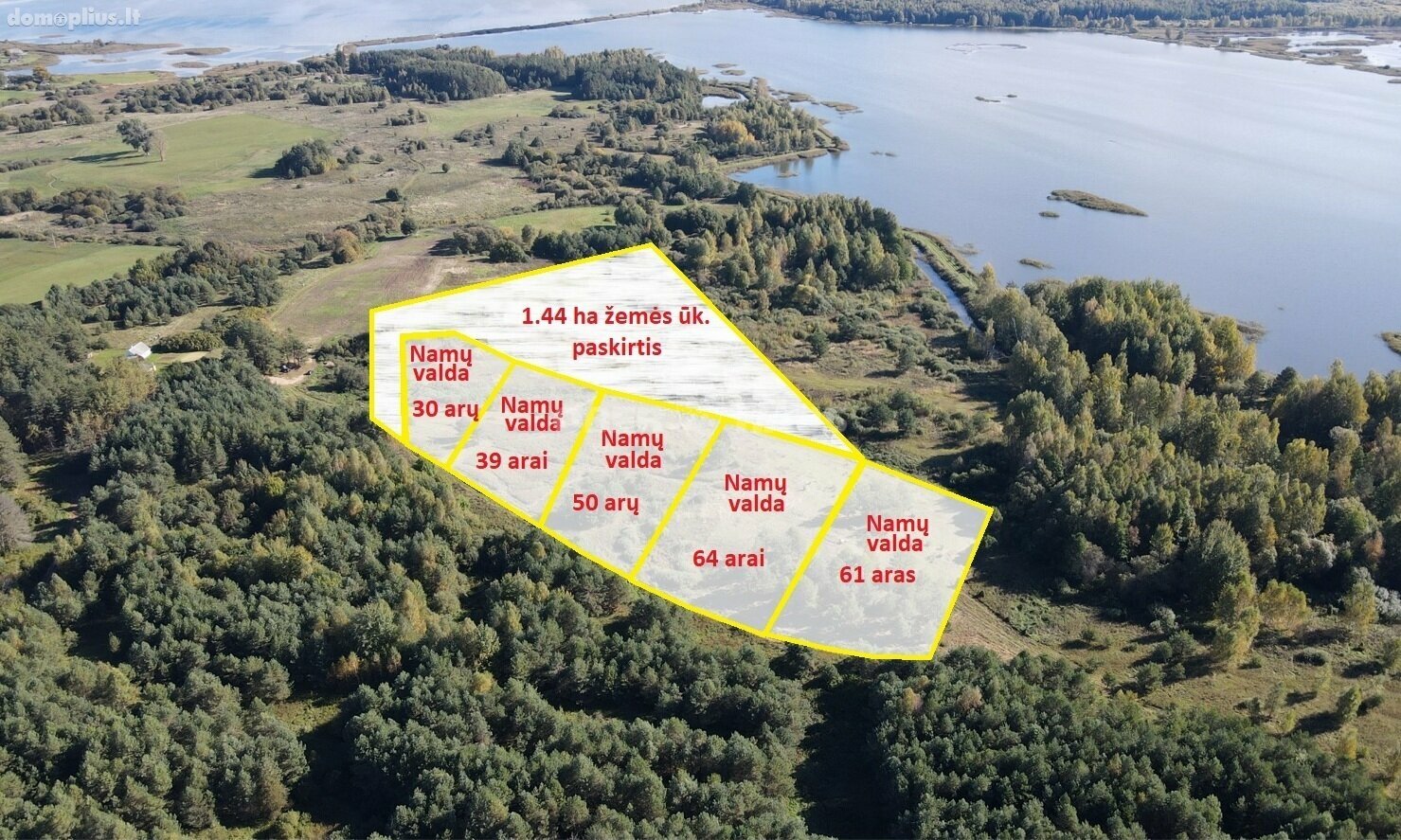 Land for sale Molėtų rajono sav., Grybėnuose