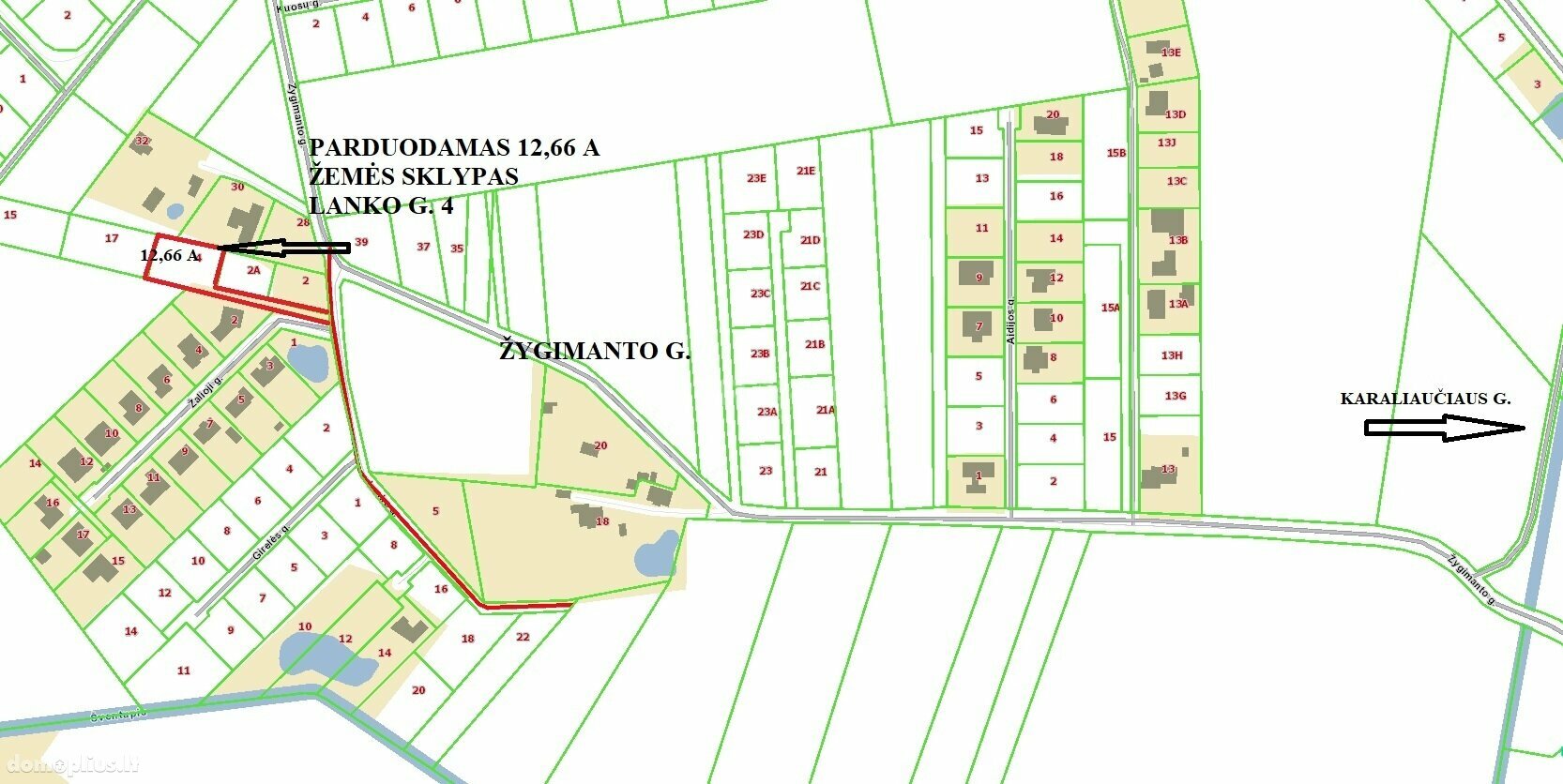 Land for sale Šiaulių rajono sav., Dainos