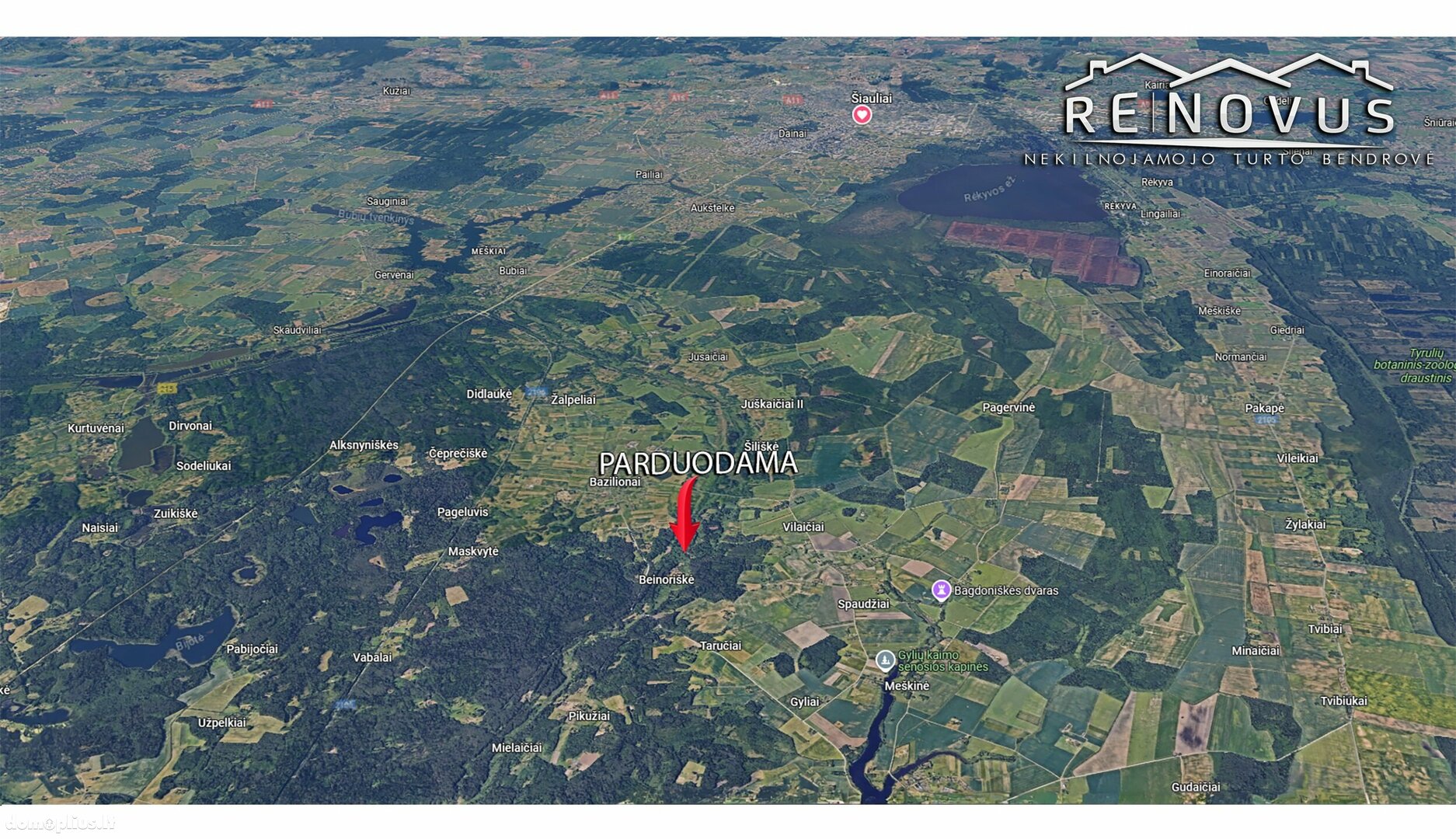 Parduodamas sklypas Šiaulių rajono sav., Beinoriškėje