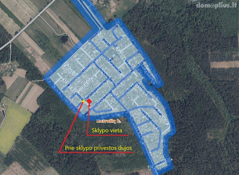 Parduodamas sklypas Vilniaus rajono sav., Kalveliuose, Paparčių g.