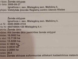 Участок Ignalinos rajono sav., Malkūnuose