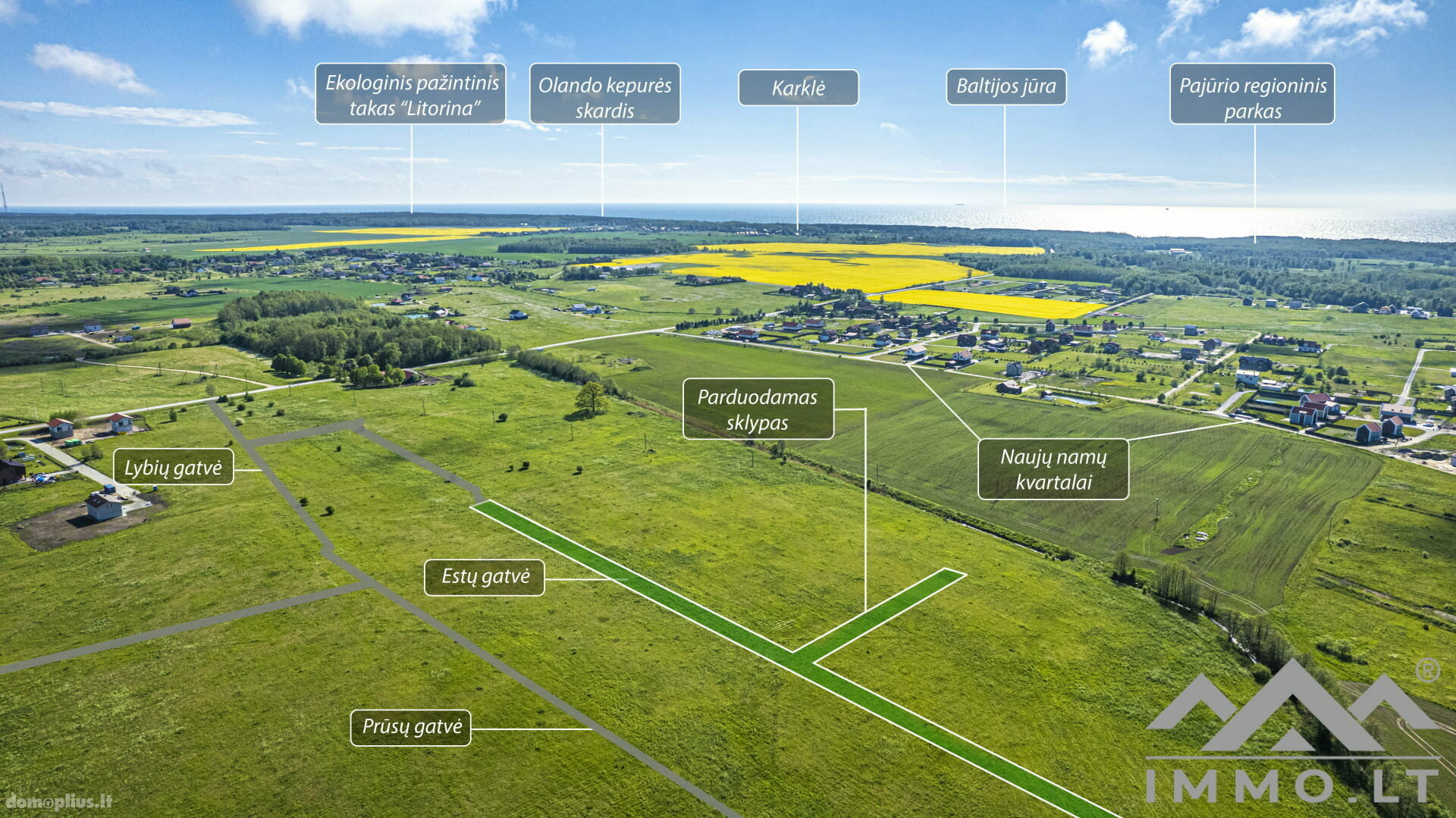 Land for sale Klaipėdos rajono sav., Dargužiuose, Estų g.