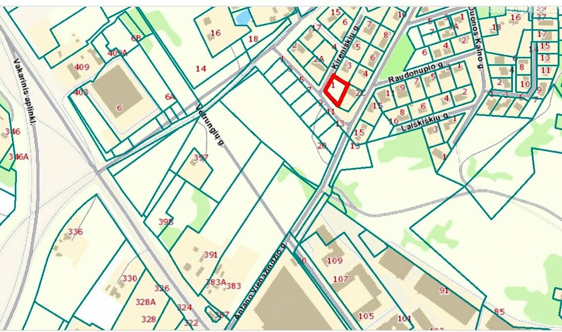 Parduodamas sklypas Vilnius, Vilniuje