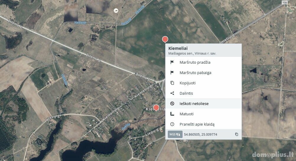 Parduodamas sklypas Vilniaus rajono sav., Kiemeliuose, Kiemelių g.