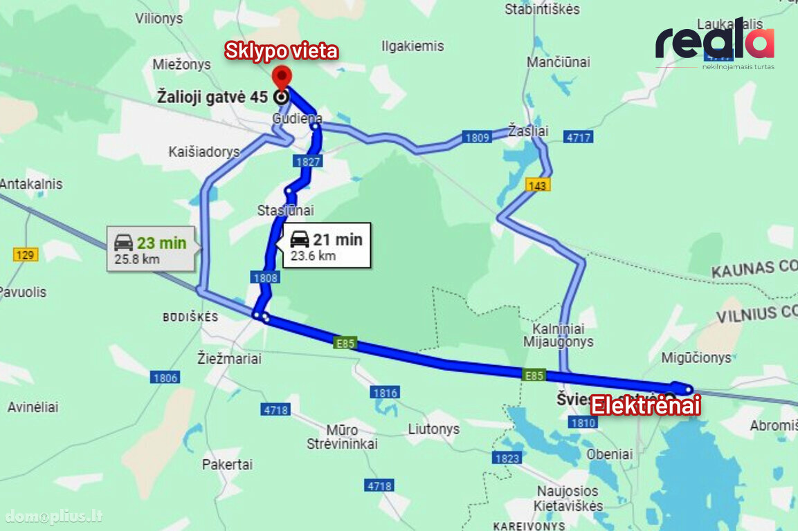 Участок Kaišiadorių rajono sav., Gudienoje, Žalioji g.