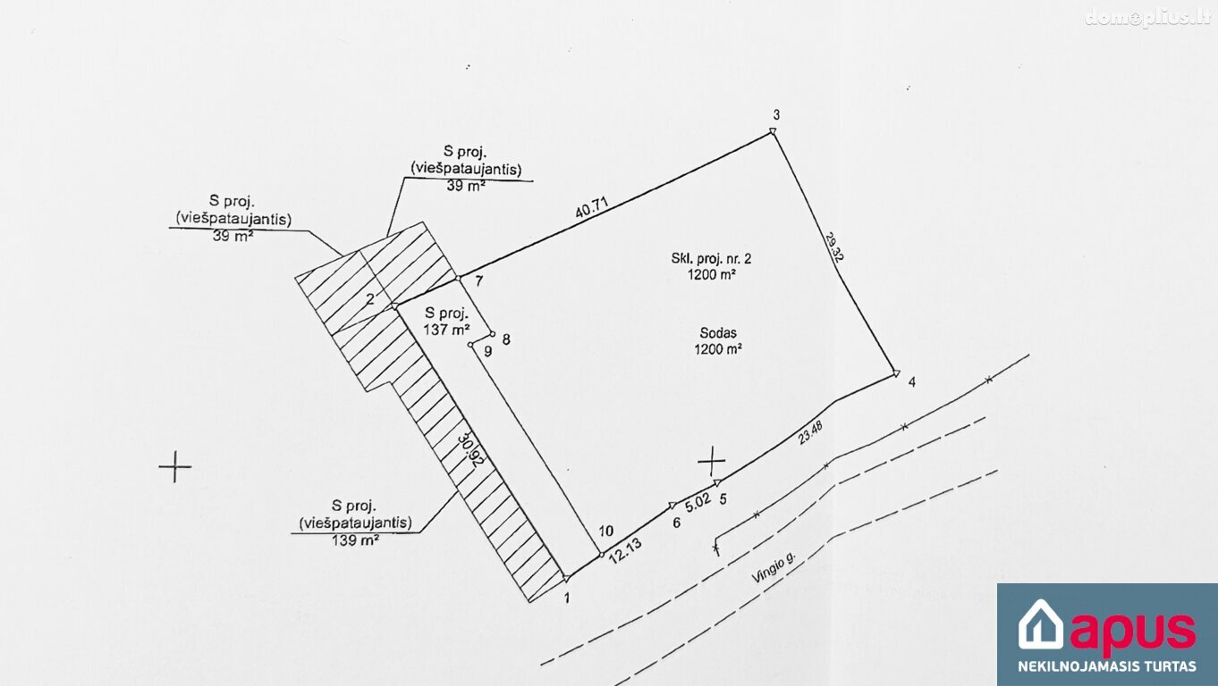 Parduodamas sklypas Vilniaus rajono sav., Avižieniuose, Vingio g.