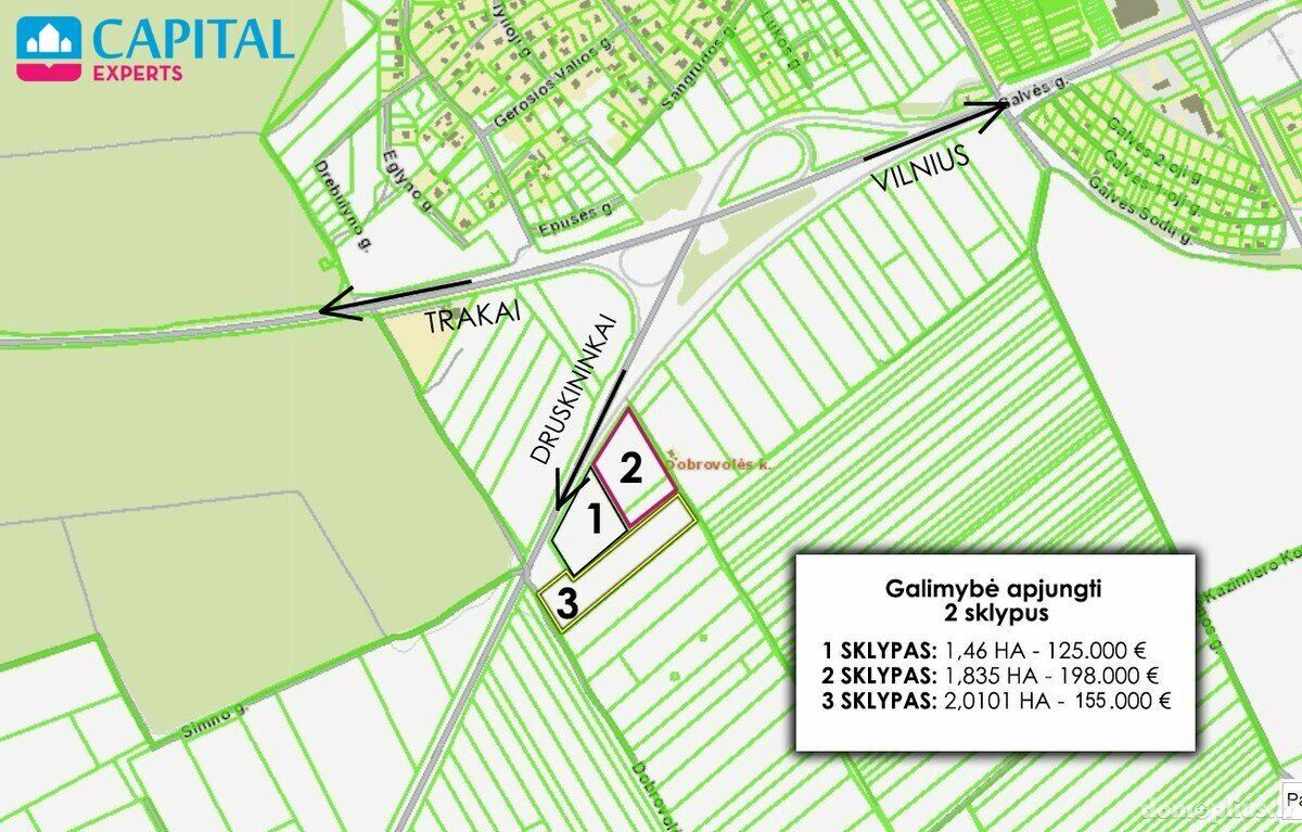 Land for sale Vilniuje, Trakų Vokė