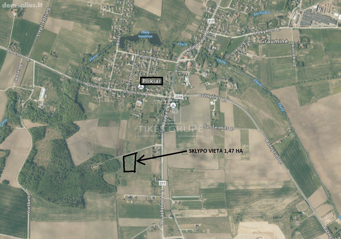 Parduodamas sklypas Klaipėdos rajono sav., Plikiuose