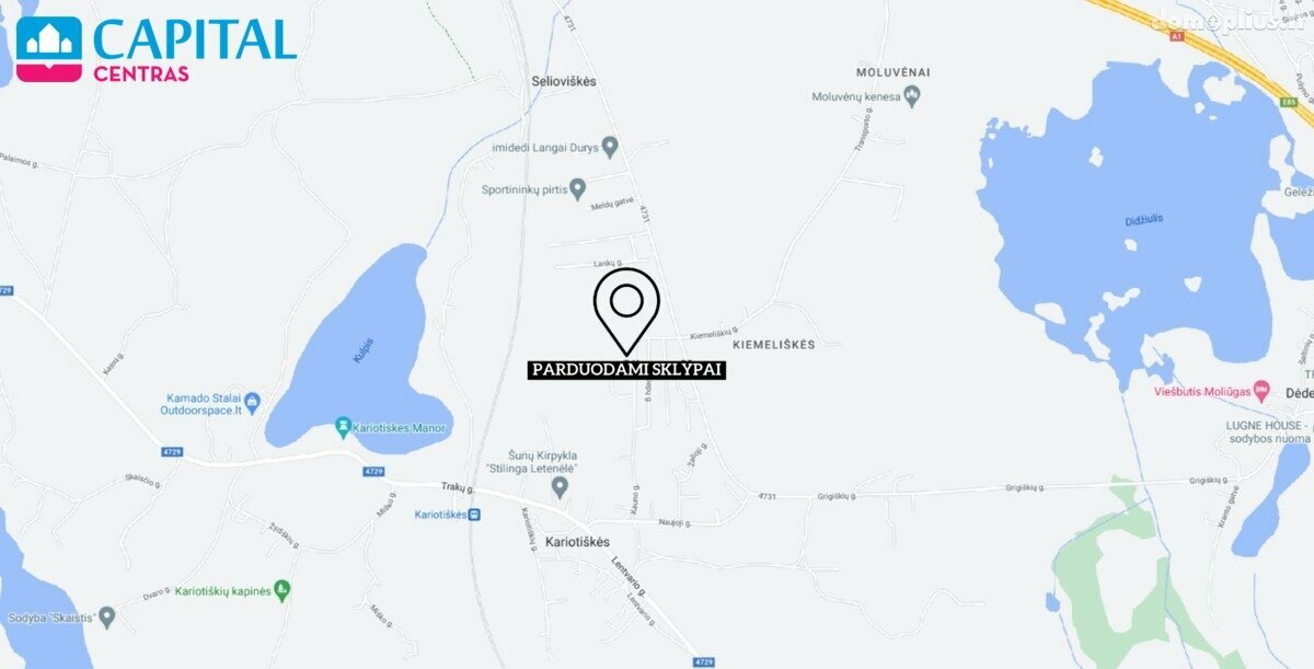 Parduodamas sklypas Trakų rajono sav., Kariotiškėse, Kauno g.