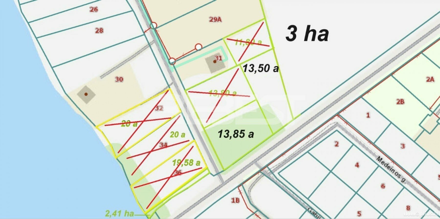 Участок Šiaulių rajono sav., Sauginiuose