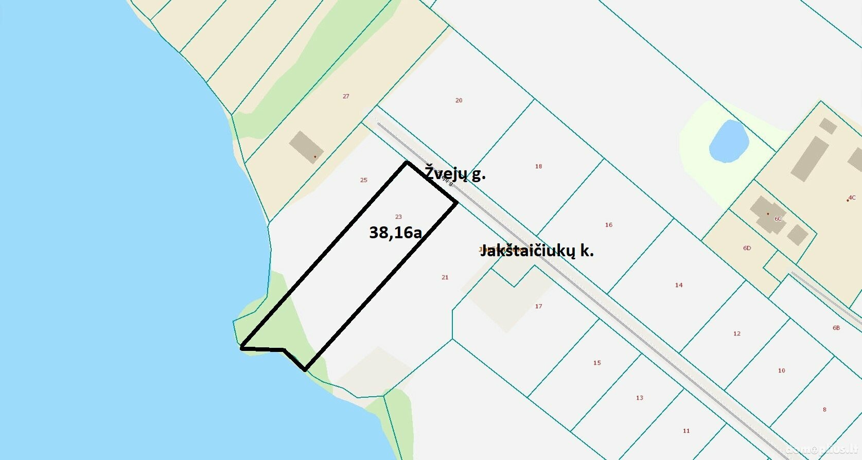 Parduodamas sklypas Šiaulių rajono sav., Jakštaičiukuose