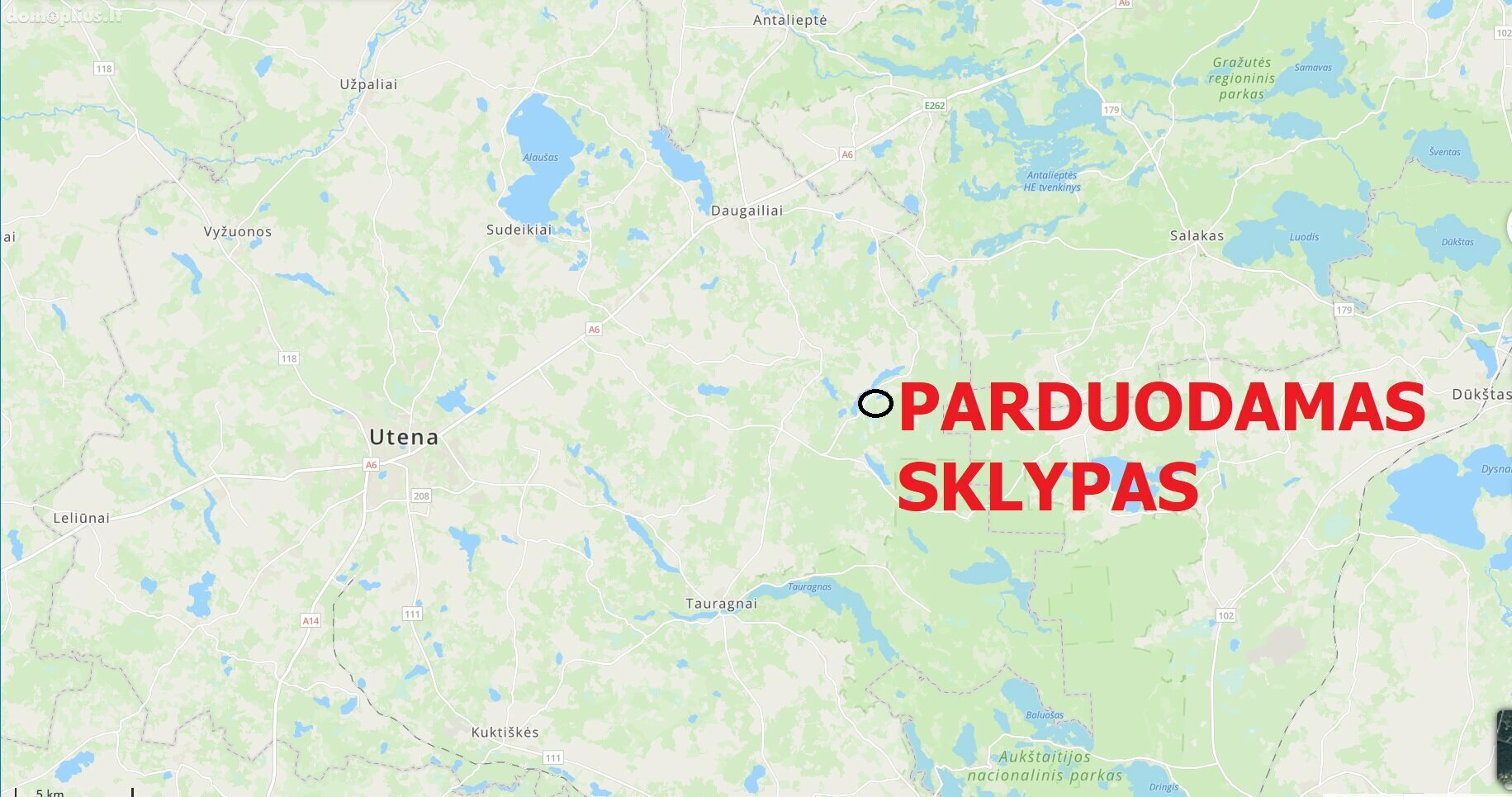 Parduodamas sklypas Utenos rajono sav., Brinkliškėse