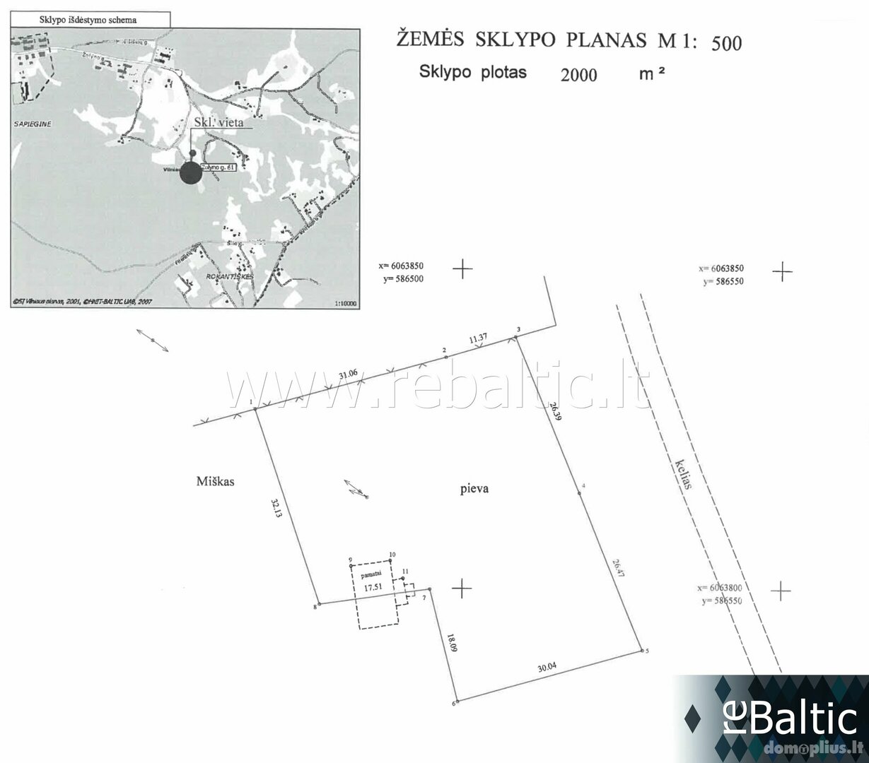 Parduodamas sklypas Vilniuje, Antakalnyje, Žolyno g.