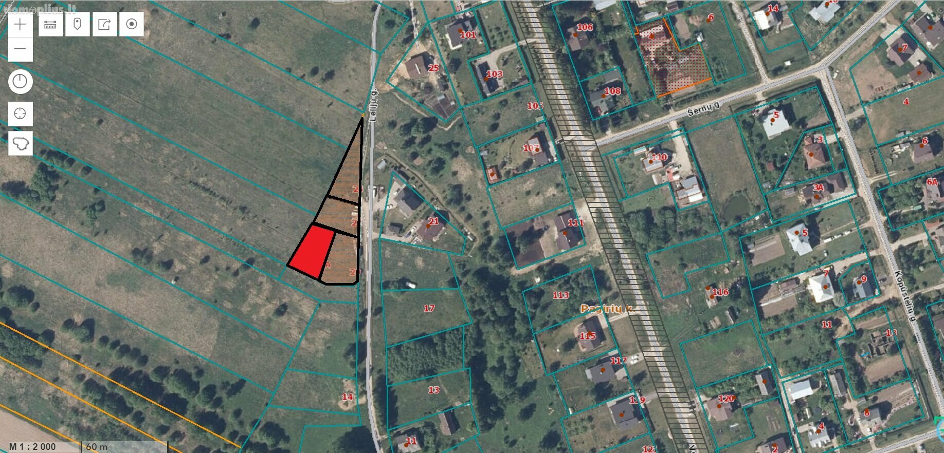 Parduodamas sklypas Vilniuje, Pagiriuose, Lelijų g.