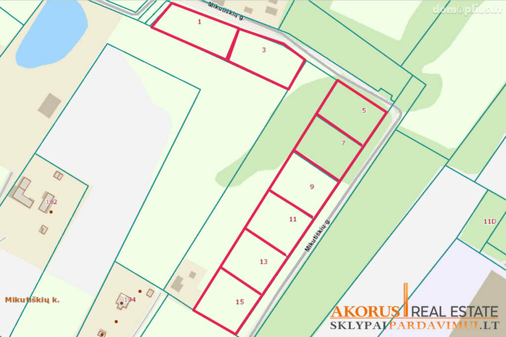 Land for sale Vilniaus rajono sav., Mikutiškėse, Šiaudinės g.