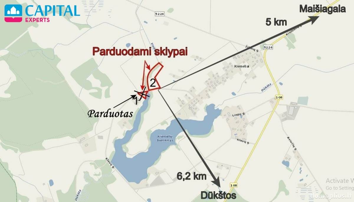 Parduodamas sklypas Vilniaus rajono sav., Kiemeliuose
