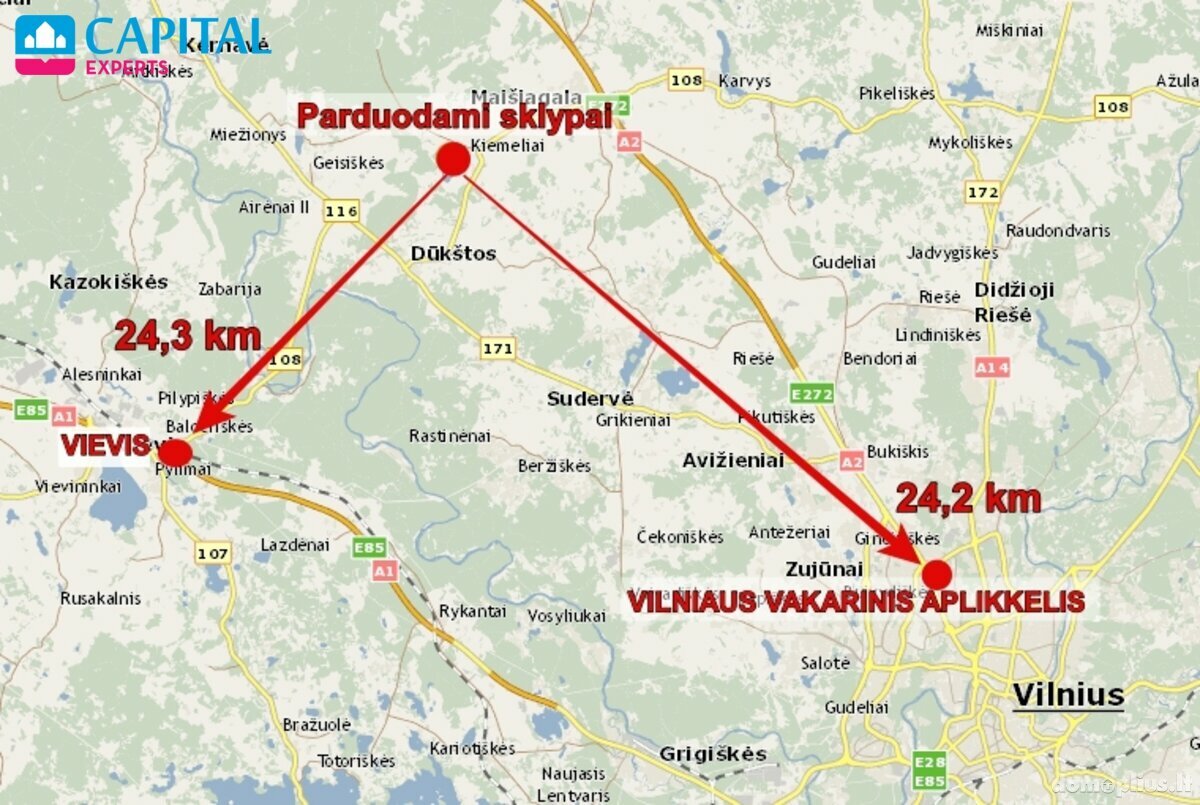 Parduodamas sklypas Vilniaus rajono sav., Kiemeliuose