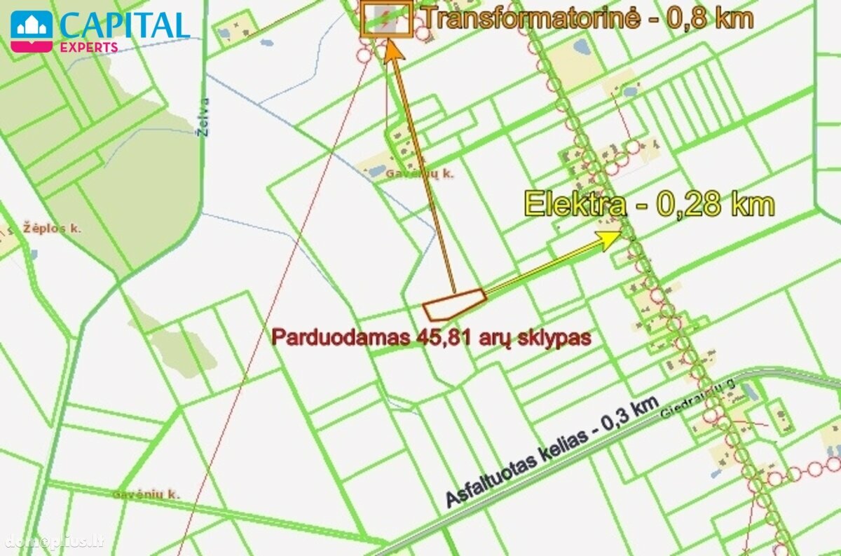 Parduodamas sklypas Širvintų rajono sav., Gavėniuose