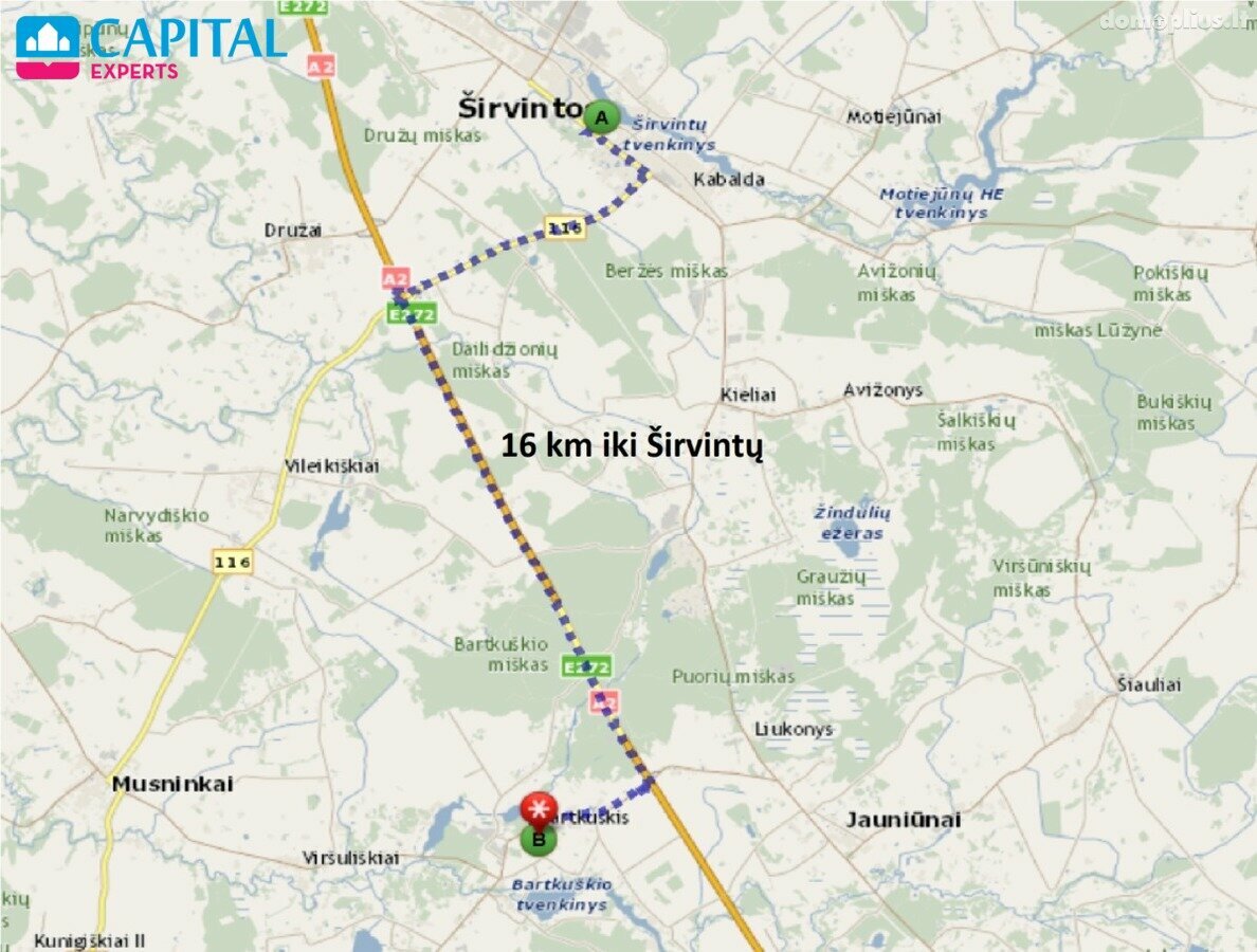 Parduodamas sklypas Širvintų rajono sav., Bartkuškyje