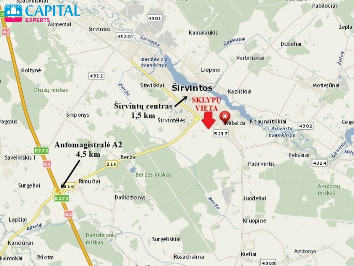 Parduodamas sklypas Širvintų rajono sav., Kabaldoje