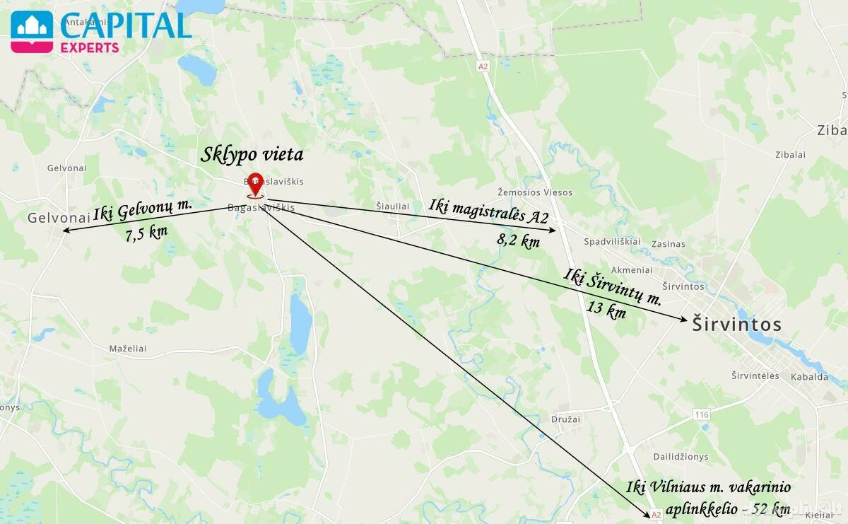 Parduodamas sklypas Širvintų rajono sav., Bagaslaviškyje