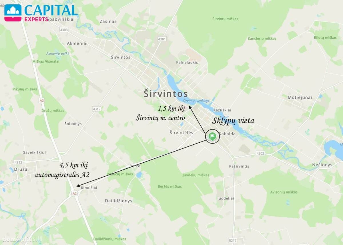 Parduodamas sklypas Širvintų rajono sav., Kabaldoje