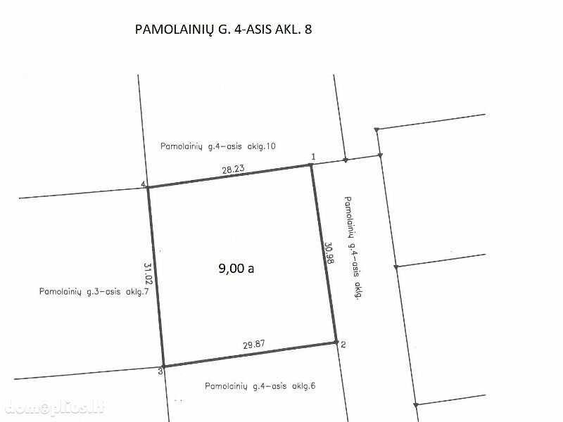 Parduodamas sklypas Panevėžio rajono sav., Stetiškiuose, Pamolainių g. 4-asis aklg.