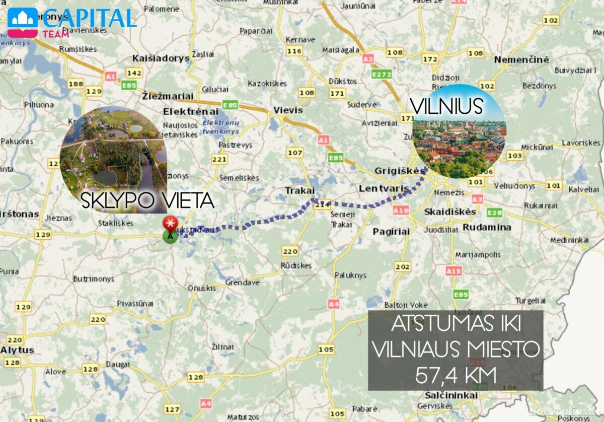 Parduodamas sklypas Trakų rajono sav., Aukštadvaryje, Verknės g.