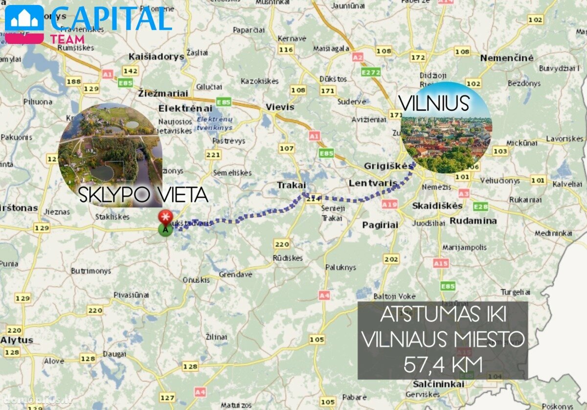 Parduodamas sklypas Trakų rajono sav., Aukštadvaryje, Verknės g.